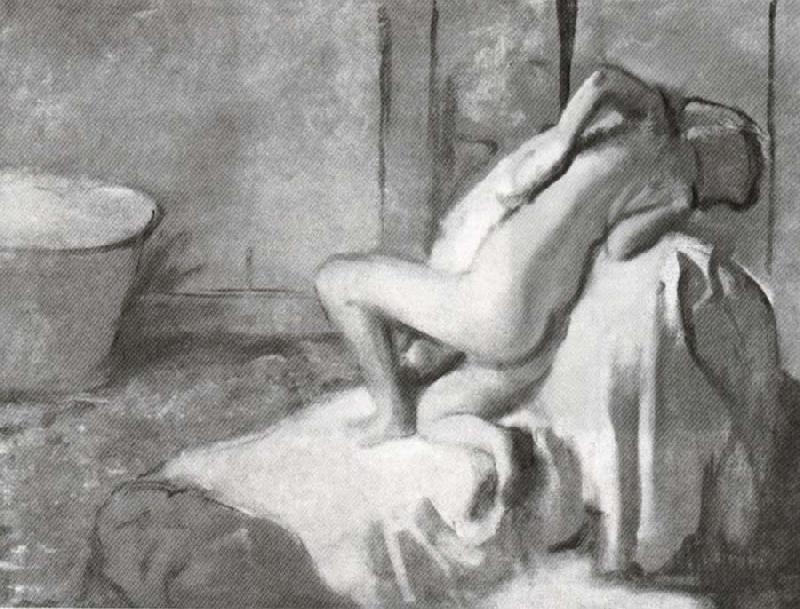 Edgar Degas After the bath oil painting image